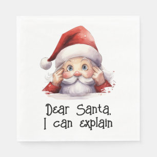 Lieber Weihnachten kann ich funny White erklären Serviette