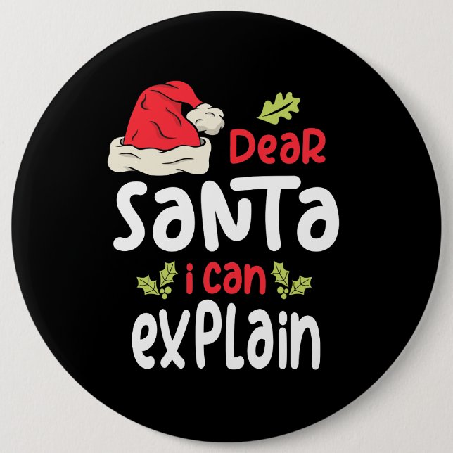 Lieber Weihnachten kann ich Weihnachten erklären Button (Vorderseite)