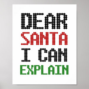 Lieber Weihnachten kann ich Weihnachten-Kinderlist Poster