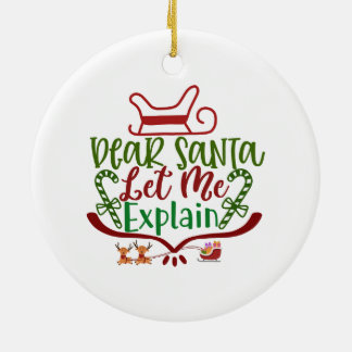 Lieber Weihnachten Lass Ich erkläre Weihnachten Keramik Ornament