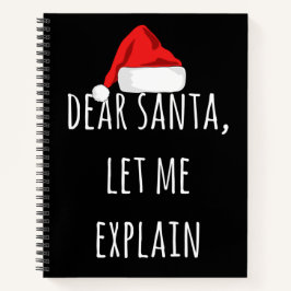 Lieber Weihnachten Lass mir erklären Funny Christm Notizbuch