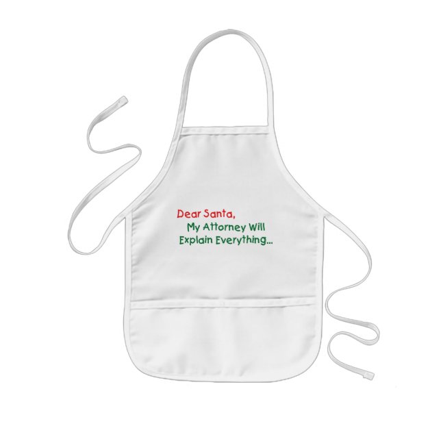 Lieber Weihnachten, mein Anwalt wird erklären - Fu Kinderschürze (Vorne)