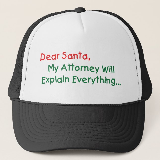 Lieber Weihnachten, mein Anwalt wird erklären - Fu Truckerkappe (Vorderseite)