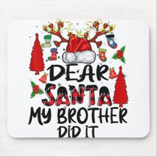 Lieber Weihnachten, mein Bruder hat es beleuchtet Mousepad