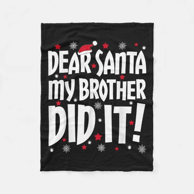 Lieber Weihnachten, mein Bruder hat es Shirt gesch Fleecedecke (Vorderseite)