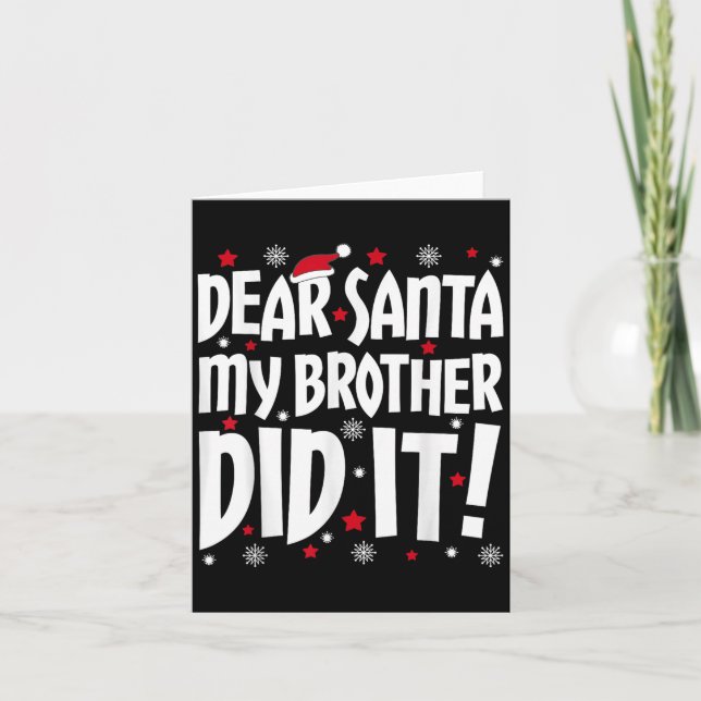 Lieber Weihnachten, mein Bruder hat es Shirt gesch Karte (Vorderseite)