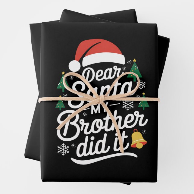 Lieber Weihnachten, mein Bruder hat es sonniges We Geschenkpapier Set (Beispiel)