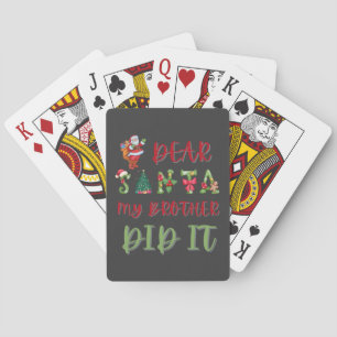Lieber Weihnachten, mein Bruder hat es Weihnachten Spielkarten