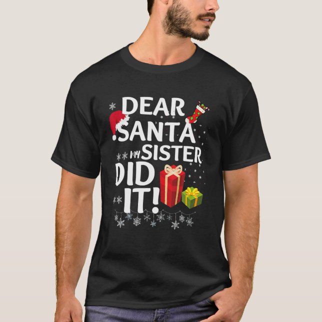 Lieber Weihnachten, meine Schwester hat Weihnachte T-Shirt (Vorderseite)