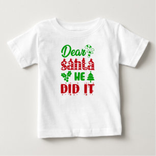 'Lieber Weihnachten, sie hat es getan' Baby Holida T-shirt
