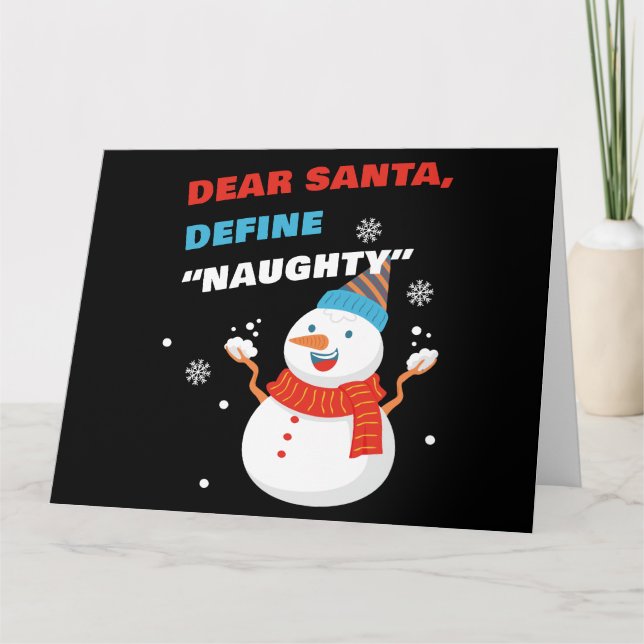Lieber Weihnachten "unanständig" Weihnachten Dankeskarte (Vorderseite)