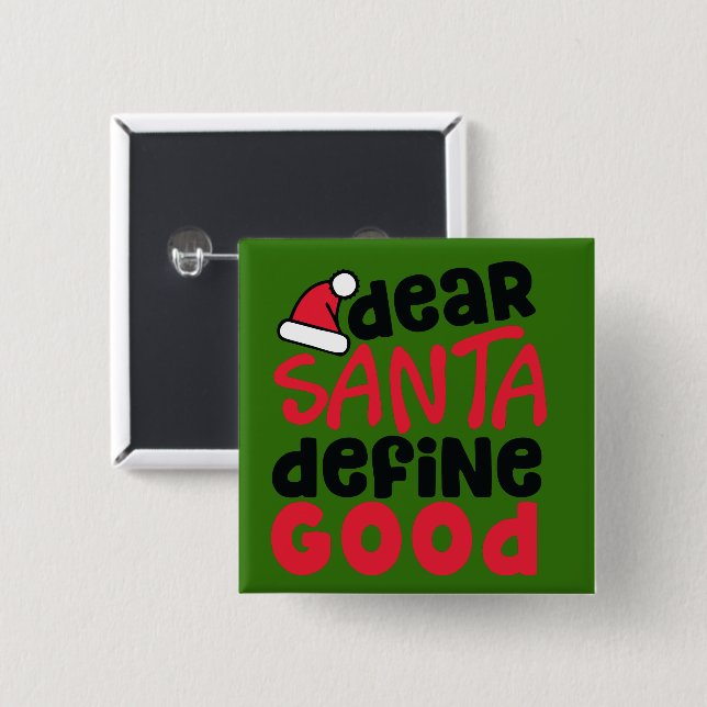 Lieber Weihnachten, viel Spaß definieren Button (Vorne & Hinten)