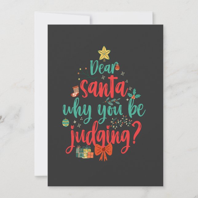 Lieber Weihnachten Warum du Weihnachten urteilst Einladung (Vorderseite)
