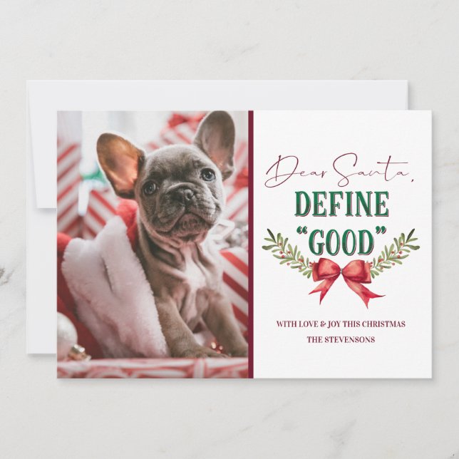 Lieber Weihnachtsfotograf "Gut" Niedliches Weihnac Feiertagskarte (Vorderseite)