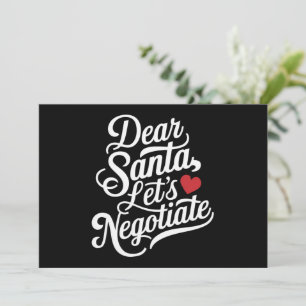 Lieber Weihnachtsgeschenk verhandeln Feiertagskarte