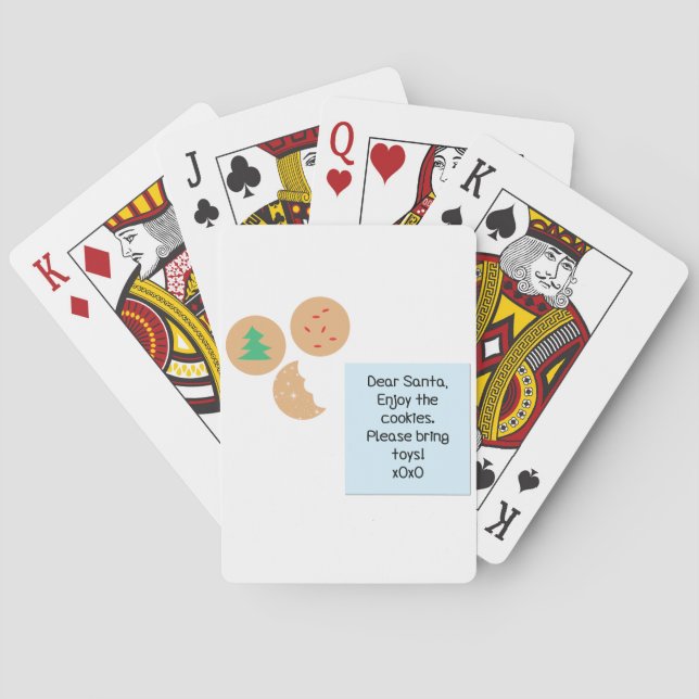 Lieber Weihnachtskekse bringen Sie bitte Spielzeug Spielkarten (Rückseite)