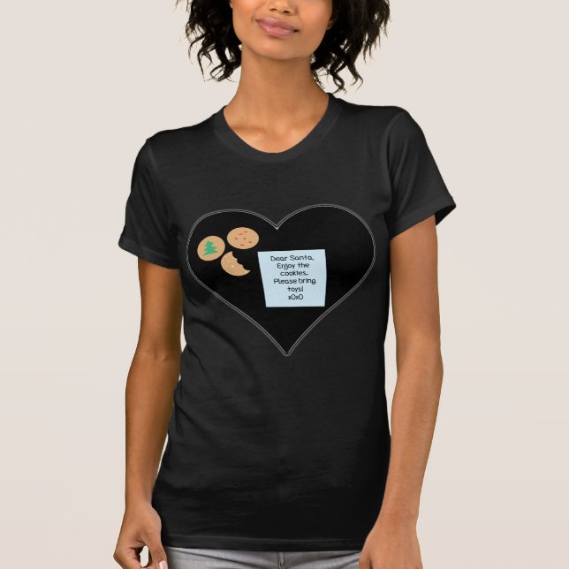 Lieber Weihnachtskekse bringen Spielzeug schwarzes T-Shirt (Vorderseite)