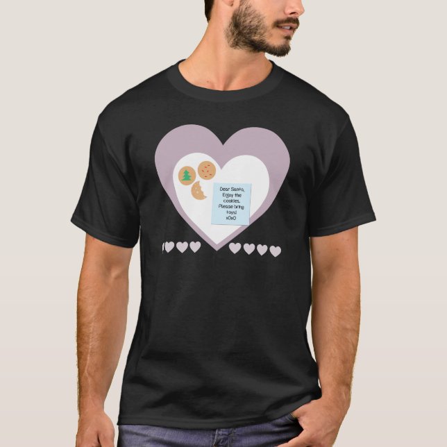 Lieber Weihnachtskekse bringen Spielzeug zu Lila H T-Shirt (Vorderseite)