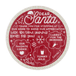 Lieber Weihnachtskost & Milch, rund Tablett, weiße Schneidebrett