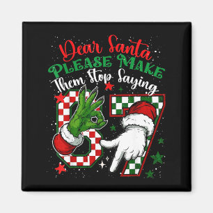 Lieber Weihnachtsmann 67 Lustiges Weihnachten Six Magnet