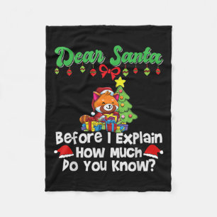 Lieber Weihnachtsmann, bevor ich erkläre, wie viel Fleecedecke