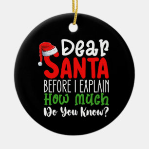 Lieber Weihnachtsmann, bevor ich erkläre, wie viel Keramik Ornament