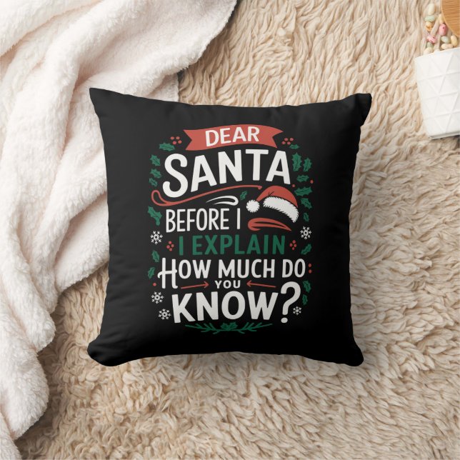 Lieber Weihnachtsmann, bevor ich erkläre, wie viel Kissen (Decke)