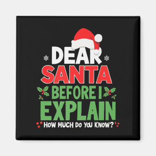 Lieber Weihnachtsmann, bevor ich erkläre, wie viel Magnet