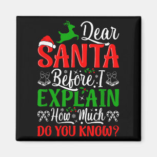 Lieber Weihnachtsmann, bevor ich erkläre, wie viel Magnet