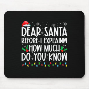 Lieber Weihnachtsmann, bevor ich erkläre, wie viel Mousepad