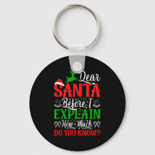 Lieber Weihnachtsmann, bevor ich erkläre, wie viel Schlüsselanhänger