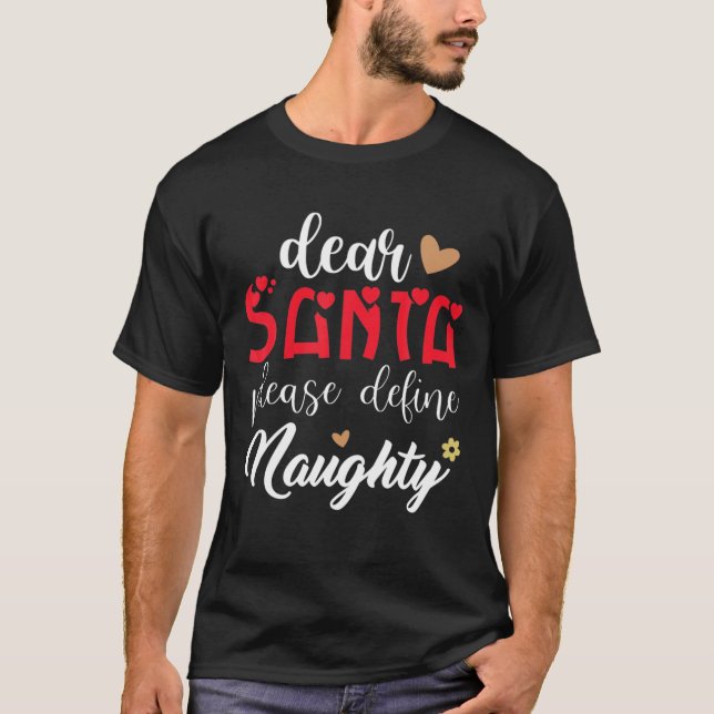 Lieber Weihnachtsmann, bitte nächtliche Weihnachts T-Shirt (Vorderseite)