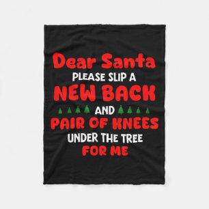 Lieber Weihnachtsmann Bitte Schenke Neue Rücken Un Fleecedecke
