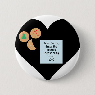 Lieber Weihnachtsmann - Bitte Spielzeug mitbringen Button