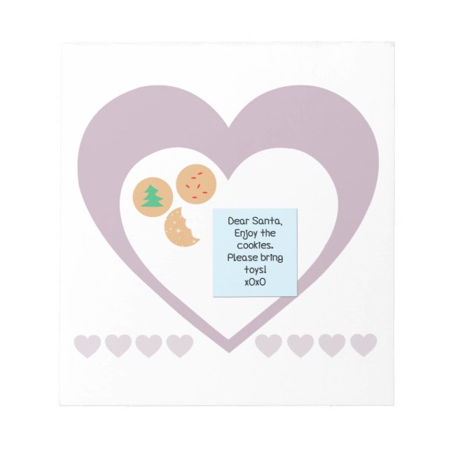 Lieber Weihnachtsmann - Bitte Spielzeug mitbringen Notizblock (Vorderseite)