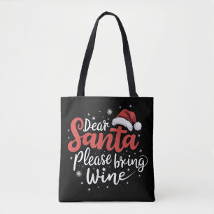 Lieber Weihnachtsmann bring bitte Wein Weihnachten Tasche
