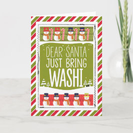 Lieber Weihnachtsmann Bring einfach einen Waschi-S Karte