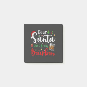 Lieber Weihnachtsmann bringen Bourbon trinken Weih Post-it Klebezettel