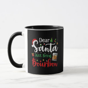 Lieber Weihnachtsmann bringen Bourbon trinken Weih Tasse