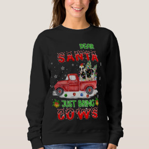Lieber Weihnachtsmann bringen Kühe Santa Farm Red Sweatshirt