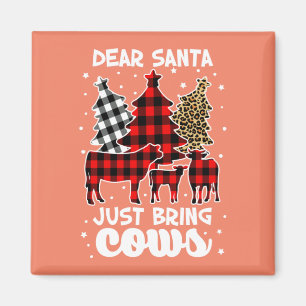 Lieber Weihnachtsmann bringen Kühe Weihnachtsbüffe Magnet