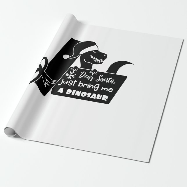 Lieber Weihnachtsmann, bringen Sie mir einen Dinos Geschenkpapier (Ungerollt)