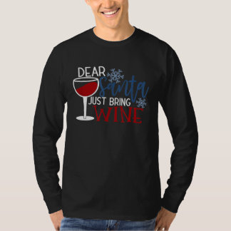 Lieber Weihnachtsmann bringen Wein T-Shirt