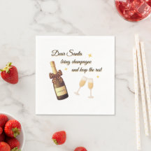 Lieber Weihnachtsmann Champagner Design