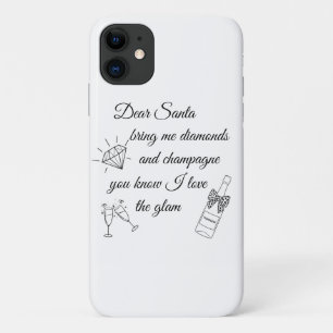 Lieber Weihnachtsmann Champagner & Diamanten Line- Case-Mate iPhone Hülle
