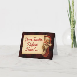 Lieber Weihnachtsmann, definiere "brav" Vintage pe Feiertagskarte