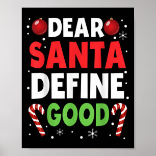 Lieber Weihnachtsmann Definiere Gutes Weihnachten Poster