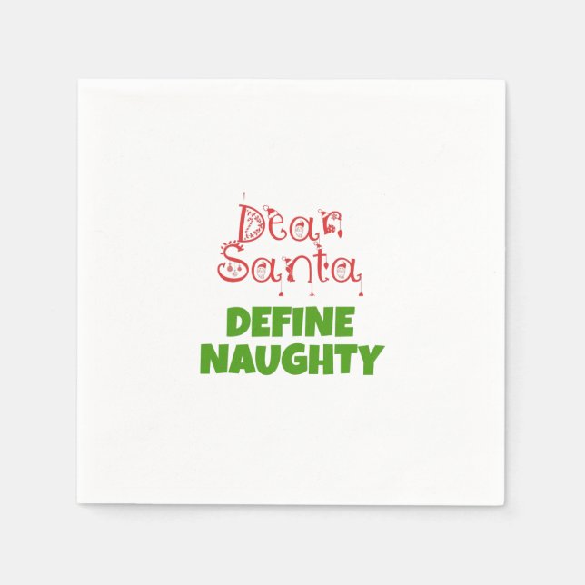 Lieber Weihnachtsmann definieren unanständig Serviette (Vorderseite)