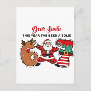 Lieber Weihnachtsmann, dieses Jahr war ich solide Postkarte
