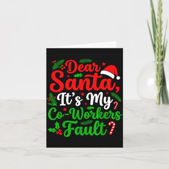 Lieber Weihnachtsmann, es ist die Schuld meiner Ko Karte (Vorderseite)